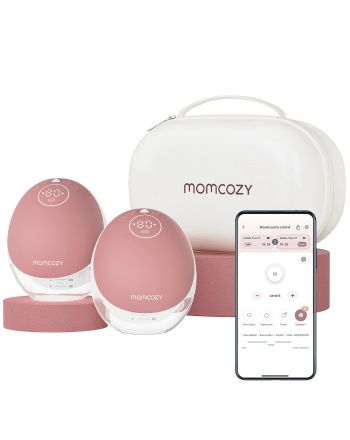 Momcozy M9 Dobbel Bærbar. Brystpumpe, Rød