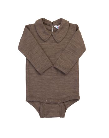 Joha Body m/krage, Ull/Silke, Beige