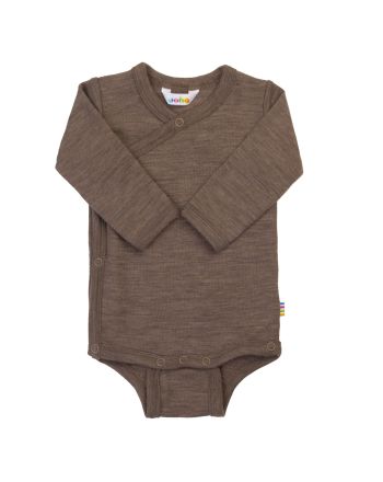 Joha Omslagsbody, Ull/Silke, Beige
