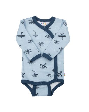 Body m/sideknepp, Joha, Ull/Bambus, Light Blue