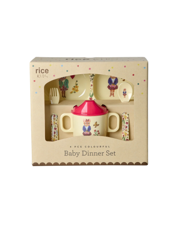 Babyservise i gaveeske, Nathalie Lété-design, Krem, Rice