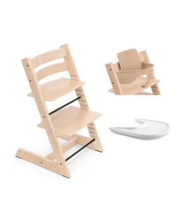 Tripp Trapp® High Chair Bundle Natural + Stokke® Tray White