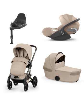 Cybex Talos S Lux, Almond Beige Fold Cot, Inkl. Cloud T, Cozy Beige + Base
