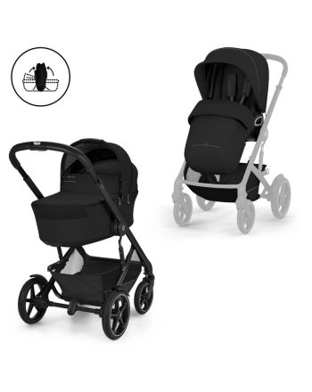 Komplett vogn Cybex Talos S Lux, 2026, Moon Black Ink. Liggedel