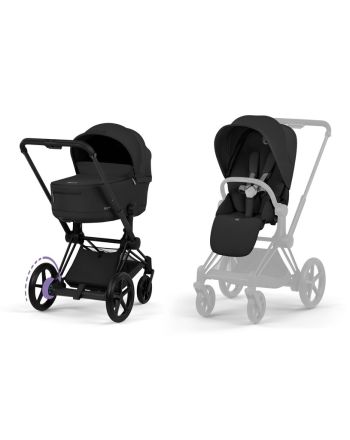 Cybex ePriam, Matt Black/Sepia Black, Komplett barnevogn, New Generation