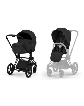 Cybex Priam, Matt Black/Sepia Black, Komplett barnevogn, New Generation