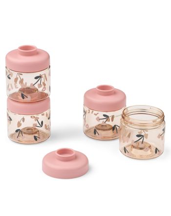 Liewood Snackbox 4pk, Dominique Cherry Heart / Rosey
