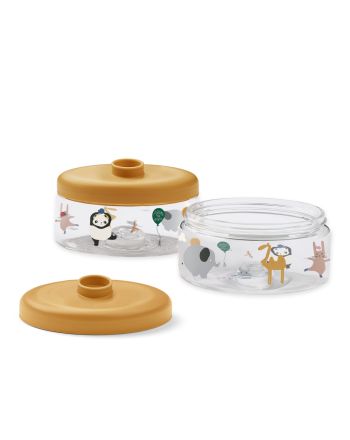 Liewood Snackbox Dominique 2pk, Around the world / Sandy