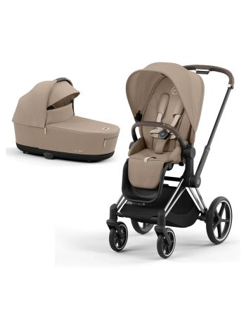 Cybex e-Priam, Chrome Brown/Cozy Beige, Komplett barnevogn