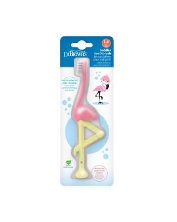 Dr.Brown Tannbørste, Flamingo, 1-4 år