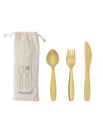 Bestikk, Bloomingville MINI, Ally, Gull, Rustfritt Stål