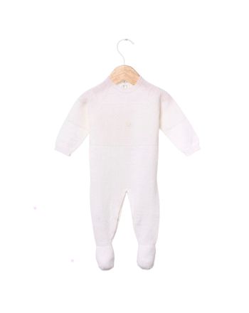 Wedoble Heldress m/fot, Merinoull, Hvit