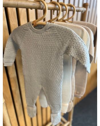 Wedoble Heldress m/fot, Merinoull, Dus Blå