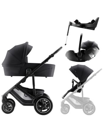 Britax Smile 5z, Carbon Black, 4in1, + Baby-Safe Pro + Base 5Z Vario, Vognpakke