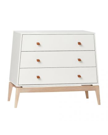 Leander, Luna Kommode, Hvit/Eik