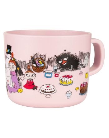 Kopp m/ håndtak, Rätt Start, Mummi, Piknik, Lyserosa