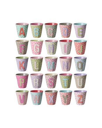 Bokstavkopp 250 ml, Blomsterdesign, Rice