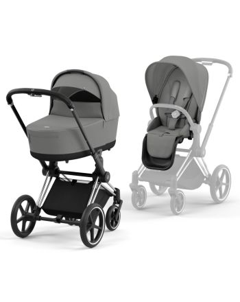 Cybex Priam, Chrome Black/Mirage Grey, Barnevogn