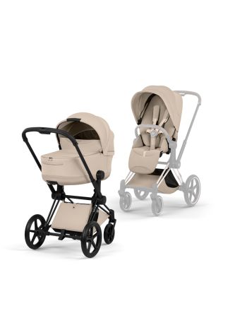 Cybex Priam, Style Collection, Komplett Barnevogn, New Generation, Matt Black/Cozy Beige