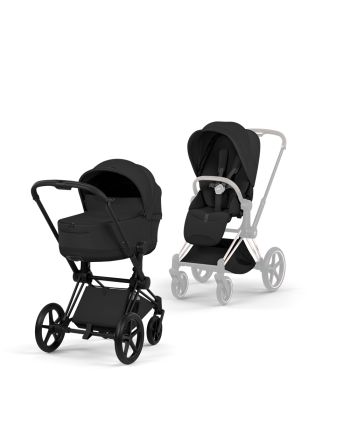 Cybex Priam, Style Collection, Komplett Barnevogn, New Generation, Matt Black/Sepia Black