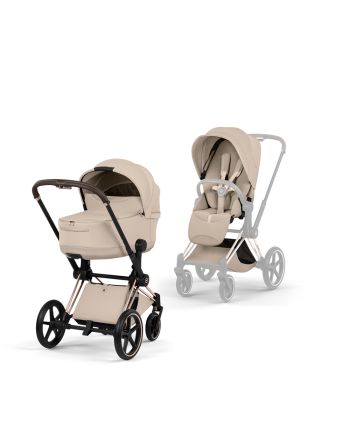 Cybex Priam, Style Collection, Komplett Barnevogn, New Generation, Rose Gold/Cozy Beige