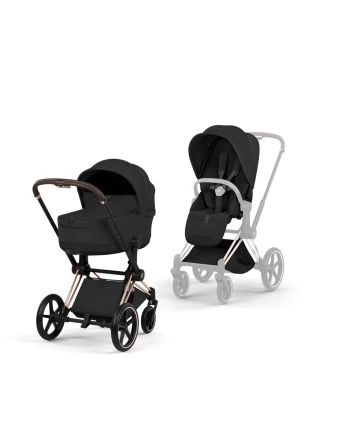 Cybex Priam, Style Collection, Komplett Barnevogn, New Generation, Rose Gold/Sepia Black