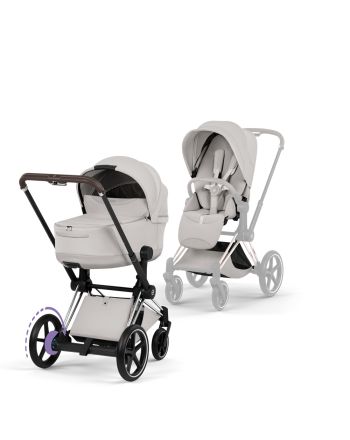 Cybex ePriam, Style Collection, Komplett Barnevogn, New Generation, Chrome/City Grey