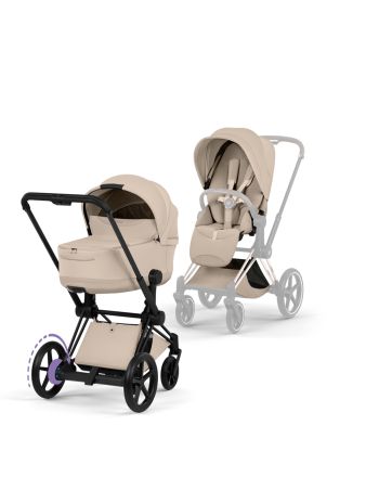 Cybex ePriam, Style Collection, Komplett Barnevogn, New Generation, Matt Black/Cozy Beige