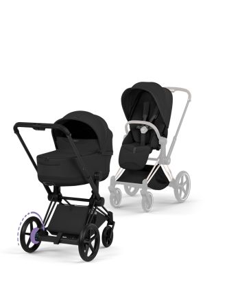 Cybex ePriam, Style Collection, Komplett Barnevogn, New Generation, Matt Black/Sepia Black
