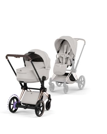 Cybex ePriam, Style Collection, Komplett Barnevogn, New Generation, Rose Gold/City Grey