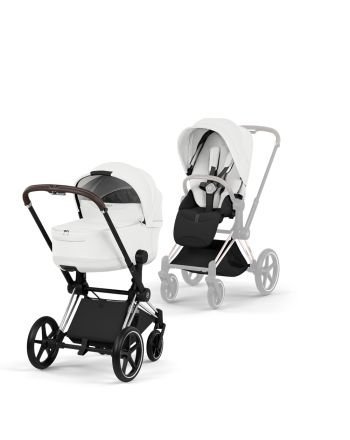 Cybex Priam, Style Collection, Komplett Barnevogn, New Generation, Chrome/Off White