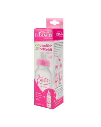 Dr.Brown Option Standard Tåteflasker 2in1, Rosa