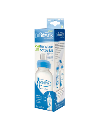 Dr.Brown Option Standard Tåteflasker 2in1, Blå