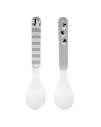 Spiseskje, Rätt Start, 2-pack, Mummi, Vann & bad, Grå