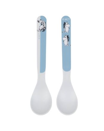 Spiseskje, Rätt Start, 2-pack, Mummi, Vann & bad, Blå