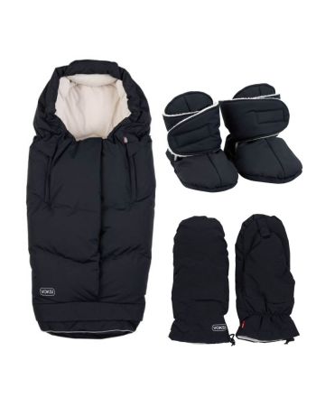 Voksi Vinterpakke, City North, Vognvotter og Baby Booties, Black