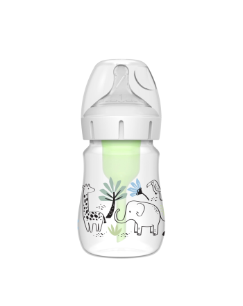 Dr.Brown Flaske Wideneck 150ml Option+, Jungle/Elefant