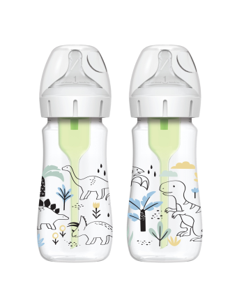 Dr.Brown Flaske Wideneck 270ml Option+, Dino 2pk