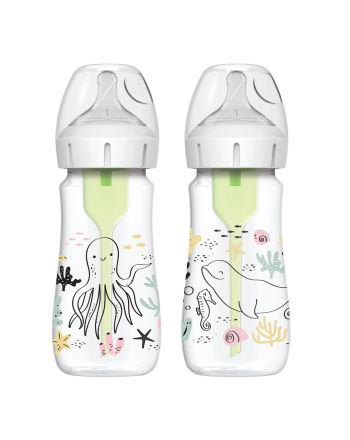Dr.Brown Flaske Wideneck 270ml Option+, Ocean 2pk